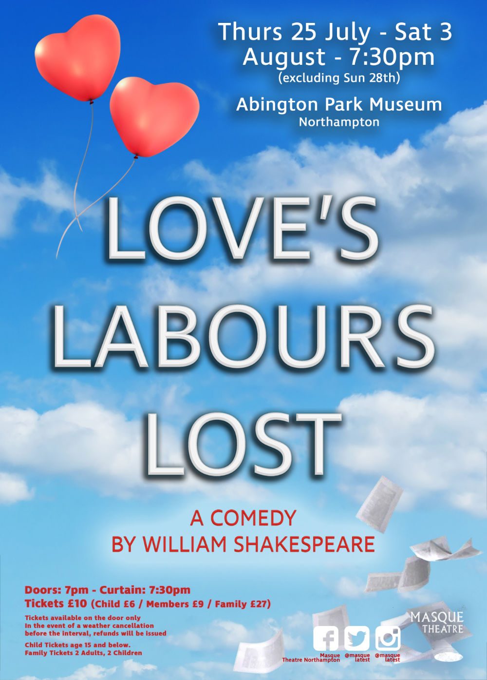 Flyer for Loves Labours Lost