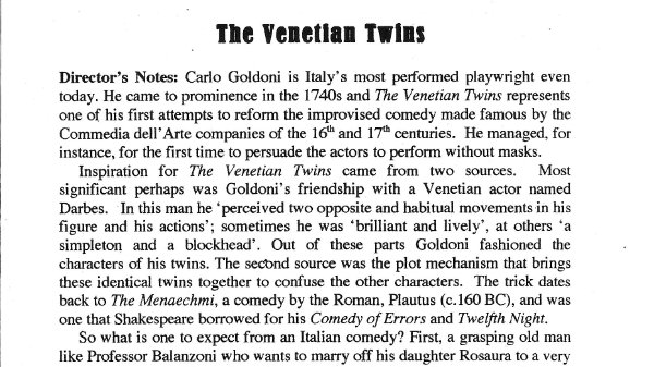 The Venetian Twins (2008)